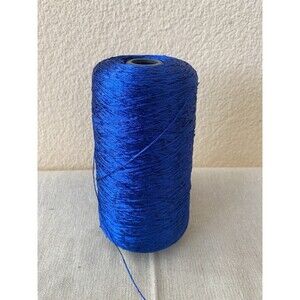 Fancy Spool Cone Yarn Blue Sequins Thread Needlework 430g  #483